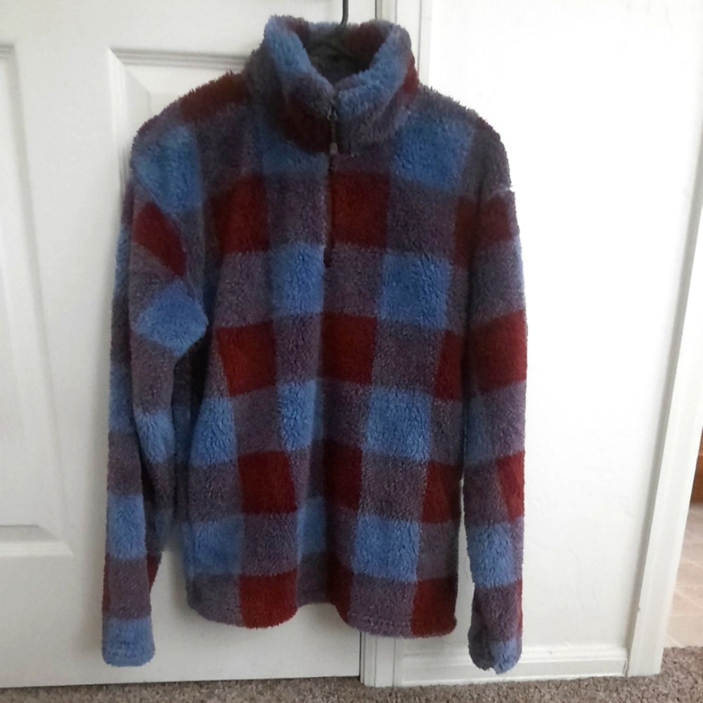 Eddie Bauer Plaid Fleece Pullover